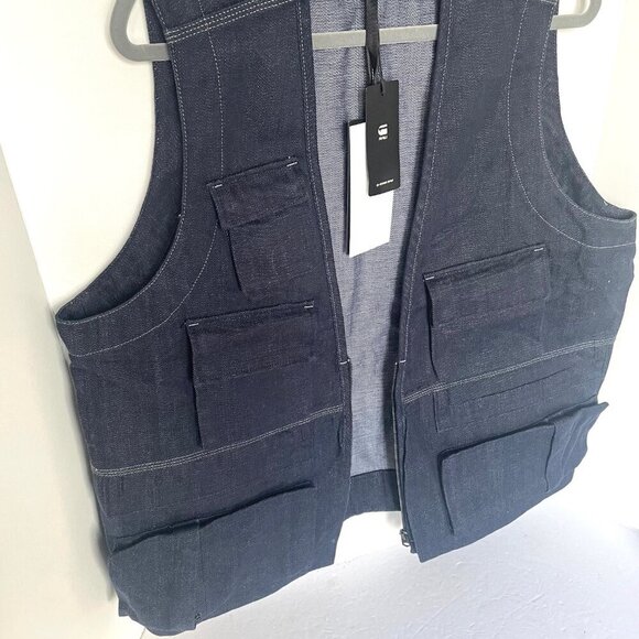 Men's Black Utility Vest - Picture 5 of 8